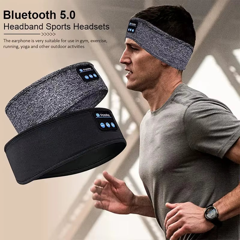 Wireless Bluetooth Speaker Headscarf Wireless Music Sleep Headset Sports Headband Built-In Sleep Music Eye Mask Travel Headset