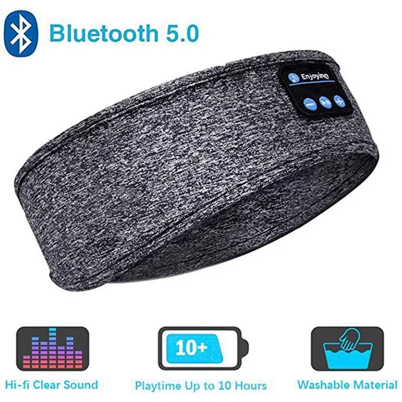 Wireless Bluetooth Speaker Headscarf Wireless Music Sleep Headset Sports Headband Built-In Sleep Music Eye Mask Travel Headset