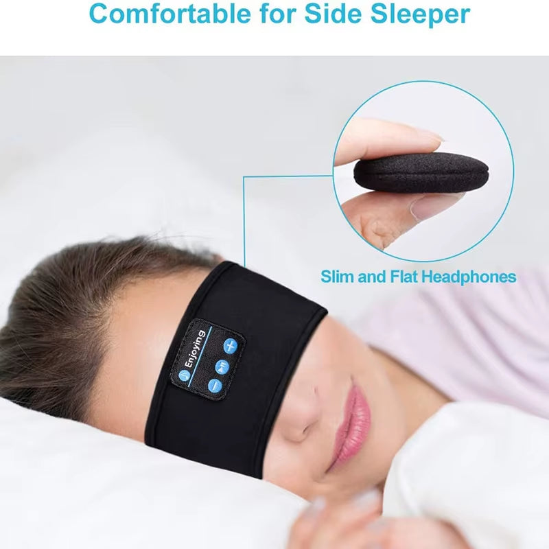 Wireless Bluetooth Speaker Headscarf Wireless Music Sleep Headset Sports Headband Built-In Sleep Music Eye Mask Travel Headset