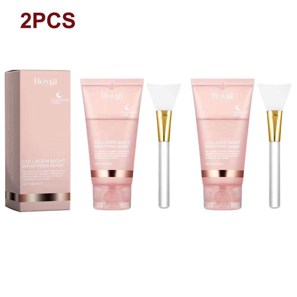 75/150ML Collagen Peel off Face Mask Deeply Hydrating Moisturizing Night Wrapping Mask Cream Firming Skin Peel-Off Facial Mask