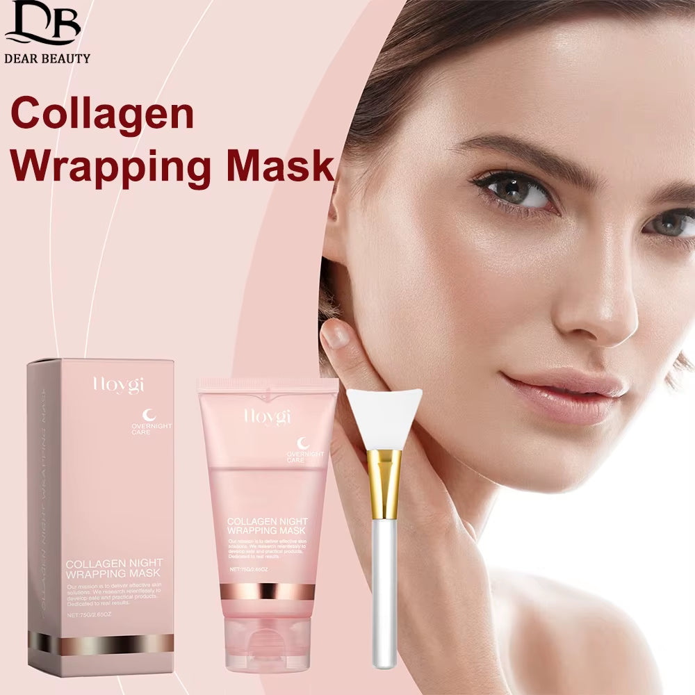 75/150ML Collagen Peel off Face Mask Deeply Hydrating Moisturizing Night Wrapping Mask Cream Firming Skin Peel-Off Facial Mask