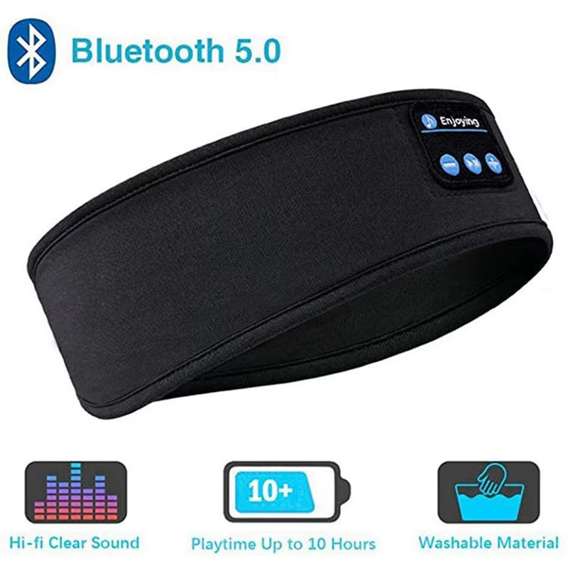 Wireless Bluetooth Speaker Headscarf Wireless Music Sleep Headset Sports Headband Built-In Sleep Music Eye Mask Travel Headset