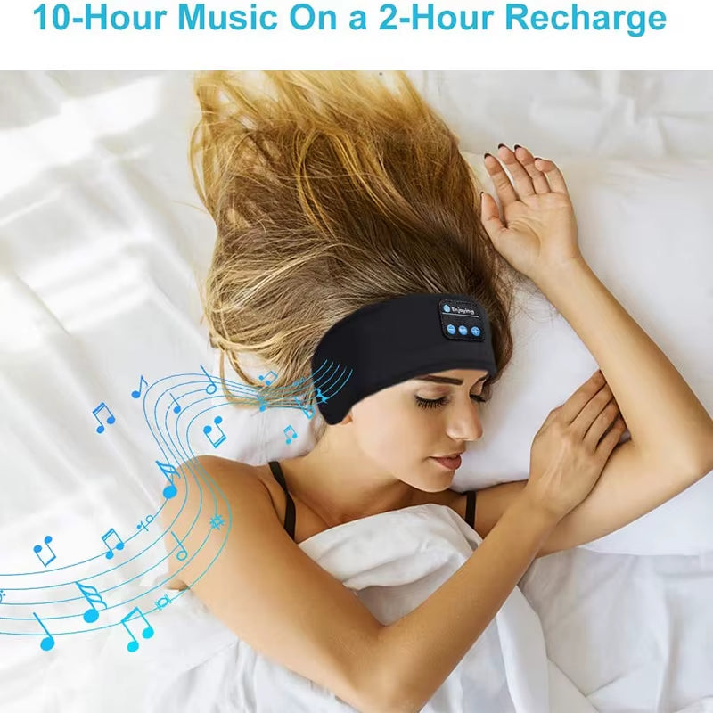 Wireless Bluetooth Speaker Headscarf Wireless Music Sleep Headset Sports Headband Built-In Sleep Music Eye Mask Travel Headset